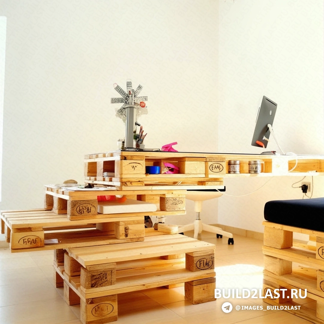 Вертикальное озеленение с использованием деревянных поддонов, создающее стильный серый акцент в интерьере.